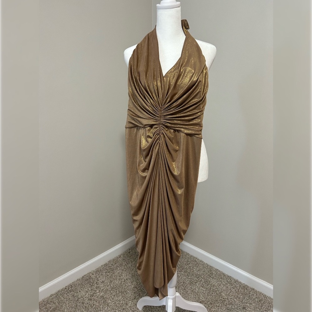 Like new Tadashi gold dress